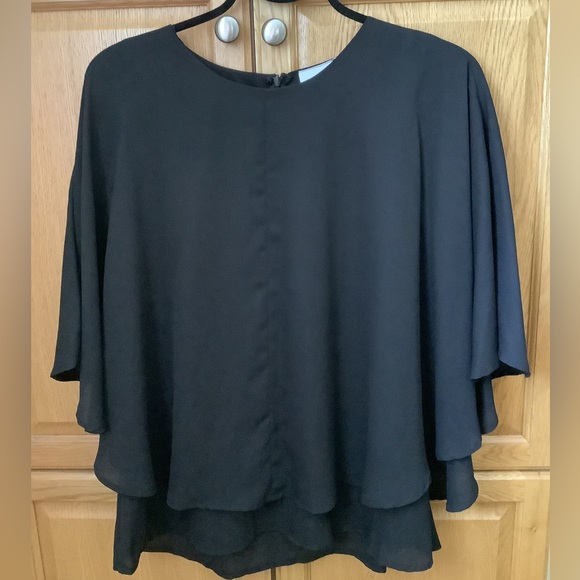 Vero Moda Tops - Vero Moda, Aware, blouse, batwing sleeves, built in tank underneath L, black